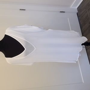 V Neck Layered Blouse with asymmetrical hem